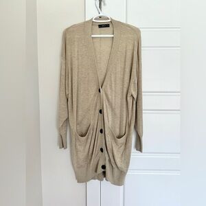 zara knit oatmeal color coat